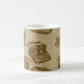 Mug Collage vintage de machine à écrire (Centre)