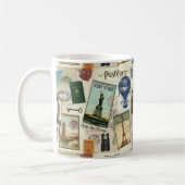 Mug collage vintage moderne de voyage (Gauche)