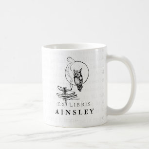 Mug Collage vintage personnalisé de hibou