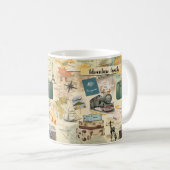 Mug Collage Vintage voyage (Devant droit)