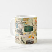 Mug Collage Vintage voyage (Devant gauche)