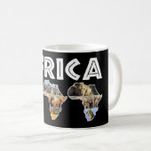 Mug Collage White Trio du continent africain de la fau (Devant droit)