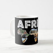 Mug Collage White Trio du continent africain de la fau (Devant gauche)
