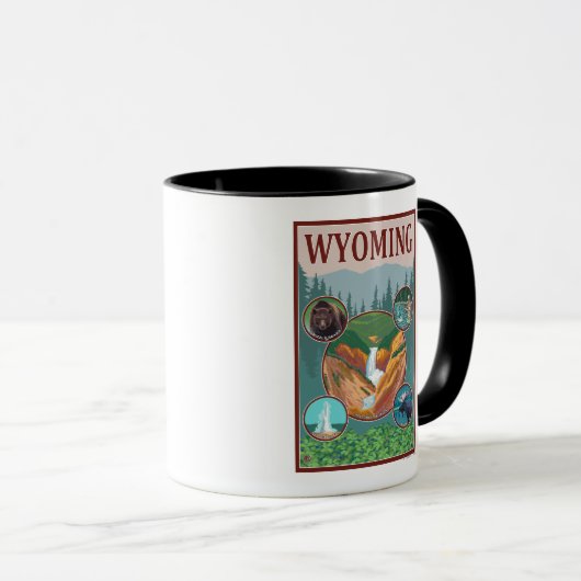 Mug Collage WyomingWyoming (Devant droit)