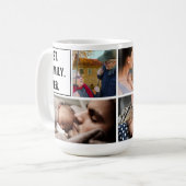 Mug Collecte de photos et texte personnalisé (Devant gauche)
