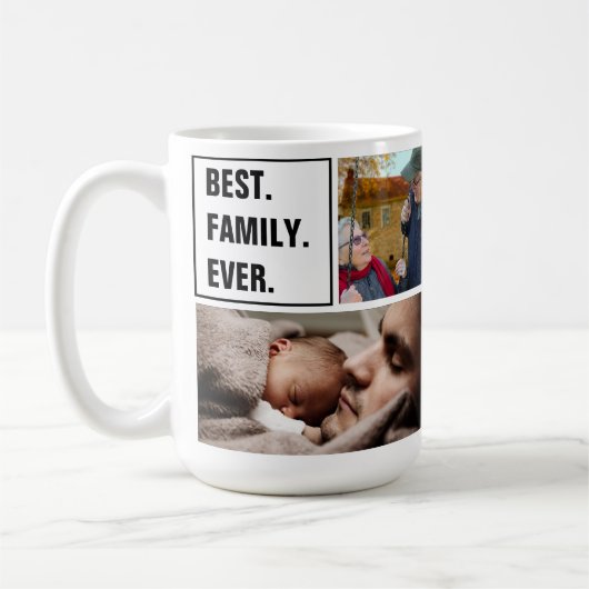 Mug Collecte de photos et texte personnalisé (Gauche)