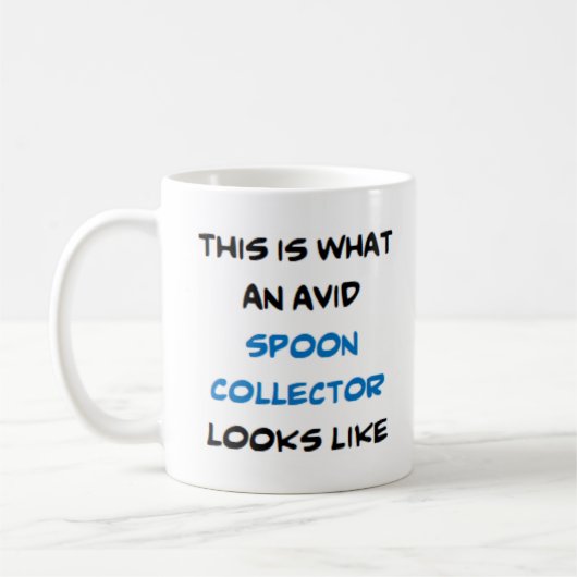 Mug collecteur de cuillères, avide (Gauche)