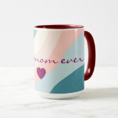 Mug Collection Abstrait Moderne Rose Pâle Menthe (Devant droit)