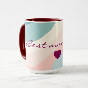 Mug Collection Abstrait Moderne Rose Pâle Menthe