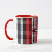 Mug Collection Abstraite Red Black Plaid (Gauche)