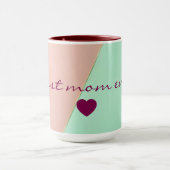 Mug Collection Abstraite Tendance Rose Blush Menthe (Centre)