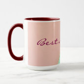 Mug Collection Abstraite Tendance Rose Blush Menthe (Gauche)