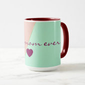 Mug Collection Abstraite Tendance Rose Blush Menthe (Devant droit)