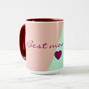 Mug Collection Abstraite Tendance Rose Blush Menthe