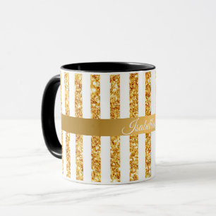 Mug Collection Boho Stripes Parties scintillant Verte