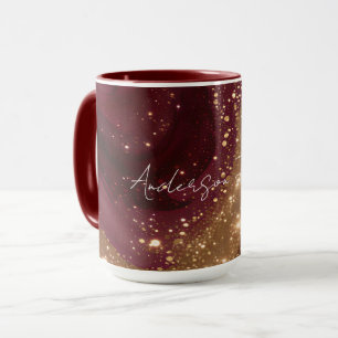Mug Collection Bourgogne Or Luxe Moderne