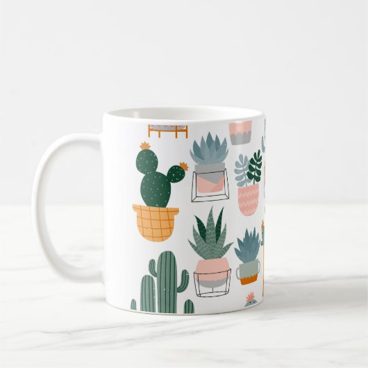 Mug Collection Cactus dans Pots Design (Gauche)