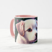 Mug Collection Chien Blanc Et Rose (Devant gauche)