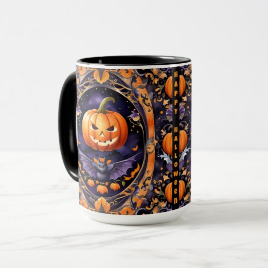 Mug Collection Citrouille tendance Halloween d'automne (Devant gauche)