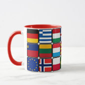 Mug Collection colorée de drapeaux du monde (Gauche)