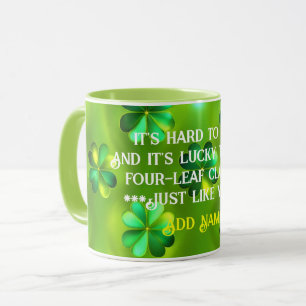 Mug Collection de 4 listes de trèfle vert populaire