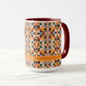 Mug Collection de Carrés Abstraits tendance Retro (Devant droit)