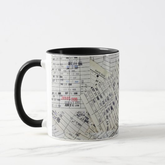 Mug Collection de cartes de bibliothèque ancienne (Gauche)