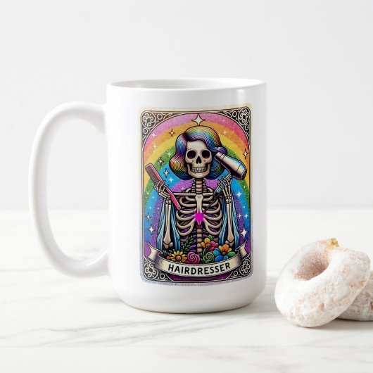 Mug Collection de cartes Tarot du Coiffeur (Avec donut)