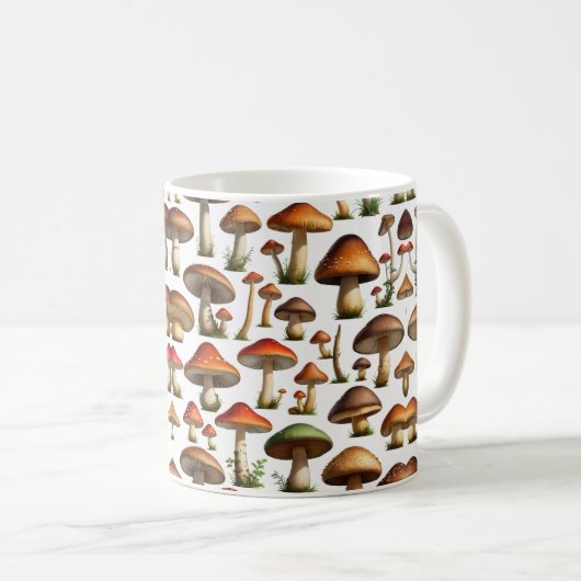 Mug Collection de champignons Design Motif (Devant droit)