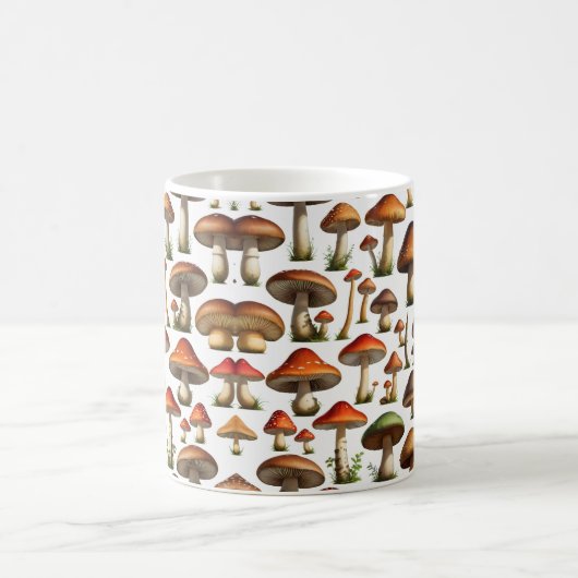 Mug Collection de champignons Design Motif (Centre)