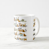 Mug Collection de chiens mignons, croquis illustration (Devant droit)