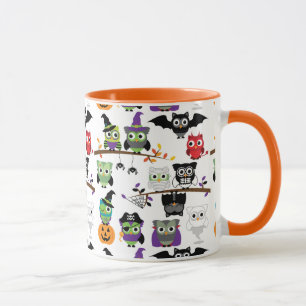 Mug Collection De Chouettes D'Halloween Éffrayantes