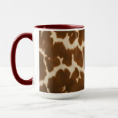 Mug Collection de Cuir Faux Vache Elégante Populaire (Gauche)