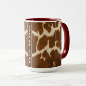 Mug Collection de Cuir Faux Vache Elégante Populaire (Devant droit)