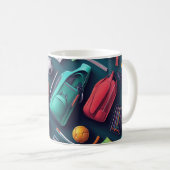 Mug collection de divers équipements sportifs (Devant droit)