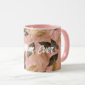 Mug Collection de Feuilles Boho Populaire en or rose (Devant droit)