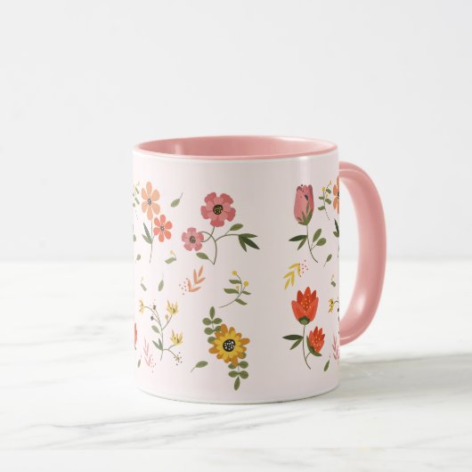 Mug collection de fleurs (Devant droit)