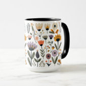 Mug Collection de fleurs vectorielles (Devant droit)