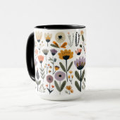 Mug Collection de fleurs vectorielles (Devant gauche)