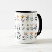 Mug Collection de fleurs vectorielles (Devant droit)