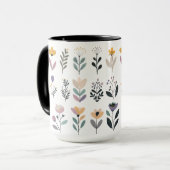 Mug Collection de fleurs vectorielles (Devant gauche)