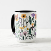 Mug Collection de fleurs vectorielles (Devant gauche)