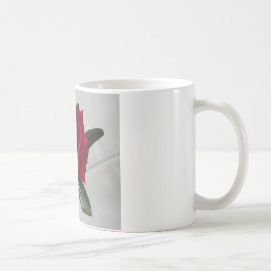 Mug Collection de Flora de rose rouge (Droite)