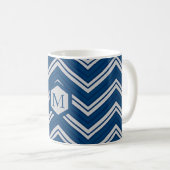 Mug Collection de géométrie bleue (Devant droit)