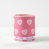 Mug Collection de la Saint-Valentin rose moderne (Centre)