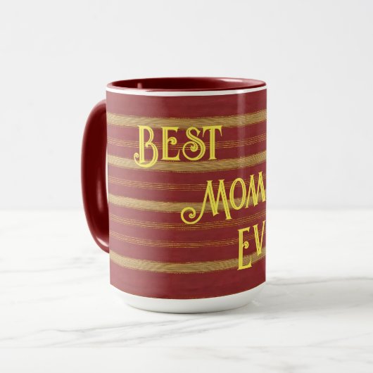 Mug Collection de linge de maison en or tendance borde (Devant gauche)
