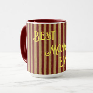 Mug Collection de linge d'or de luxe moderne bordeaux