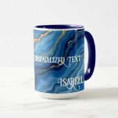 Mug Collection de marbre bleu azur (Devant droit)
