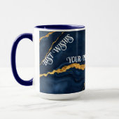 Mug Collection de marbre bleu bleu marine (Gauche)