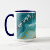 Mug Collection de marbre bleu turquoise moderne (Gauche)